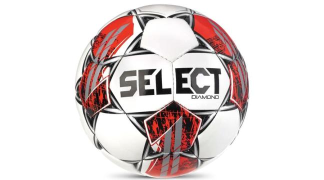 Minge de fotbal, marimea 5 Select Diamond V23 alb/rosu