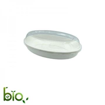 Bol oval bio, burrito, 18oz + capac transparent (50buc) de la Practic Online Packaging Srl