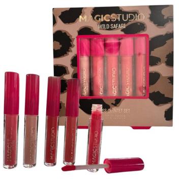 Set 5 gloss de buze Pink Safari 68090, Magic Studio de la M & L Comimpex Const SRL