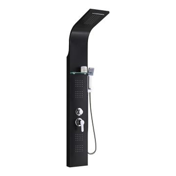 Panou de dus cu hidromasaj Alegro Black, otel inoxidabil de la Leziter Kft.