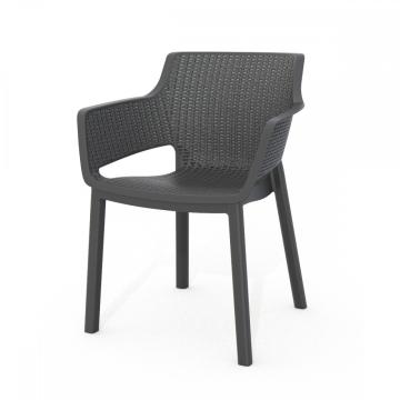 Scaun de gradina din plastic Eva, grafit de la Leziter Kft.