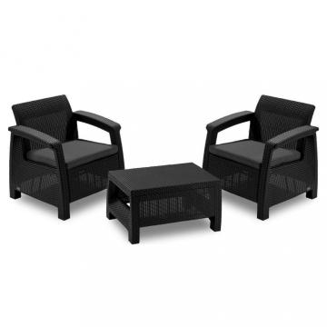 Set de mobilier de gradina Corfu Weekend Set, culoare grafit
