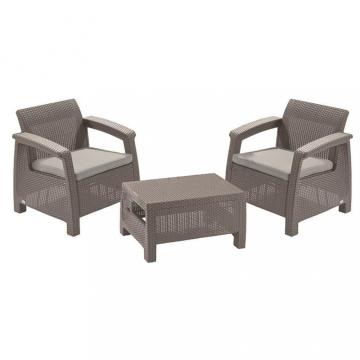 Set de mobilier de gradina Corfu Weekend, culoare cappuccino