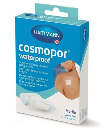 Plasture steril rezistent la apa Cosmopor Waterproof 7.2x5cm