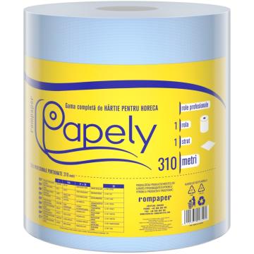 Rola prosop hartie reciclata 1 strat - albastra - Papely de la Medaz Life Consum Srl