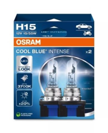Set becuri Osram H15 Cool Blue Intense Next Gen 55/15W de la LND Albu Profesional Srl