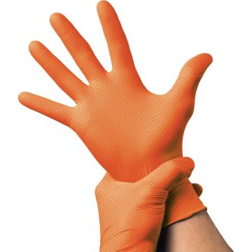 Manusi din nitril Diamond Strong - portocalii - 50 buc de la Medaz Life Consum Srl
