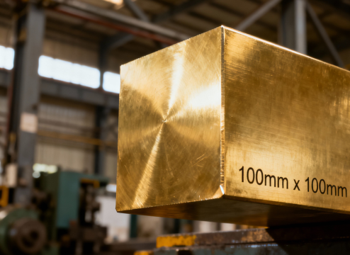 Bara patrata alama 100x100x3000mm CuZn39Pb3