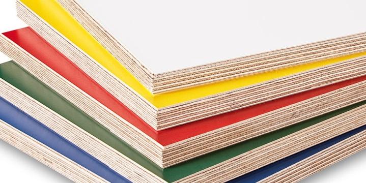 Placaj mesteacan melaminat colorat 6.5mm 1250x2500mm de la URBANIX SRL