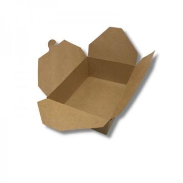 Cutie carton kraft, take-away, 4 clapete, 1800cc (50buc)