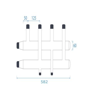 Distribuitor - colector Ecotech C2CD/125 cu 2 circuite