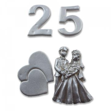 Ornament tort nunta de argint 25 - Lumea de la Lumea Basmelor International Srl