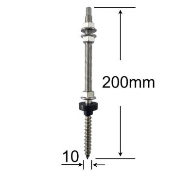 Surub inox fixare panou solar M10x200 de la Marisim Total Instal Srl