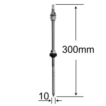 Surub inox fixare panou solar M10x300 de la Marisim Total Instal Srl