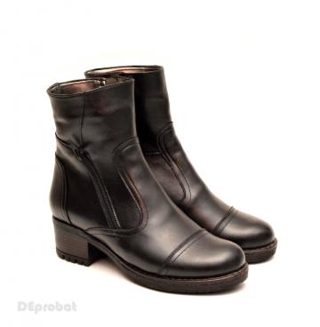 Ghete negre dama casual-elegante din piele naturala G40