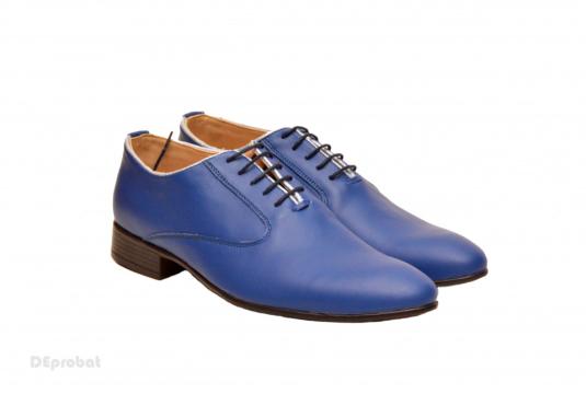 Pantofi barbati piele naturala albastri casual-eleganti de la Deprobat.ro