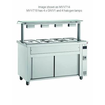 Bain marie cu dulap de inox 5 x GN 1/1