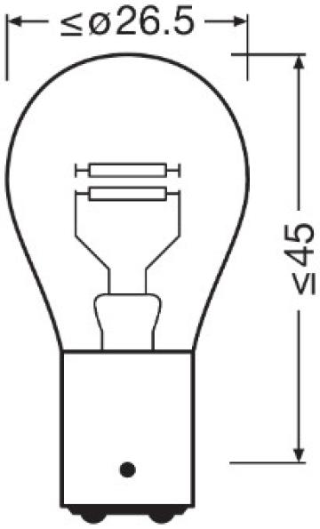 Bec 12V P21/5W set 10 buc. Osram