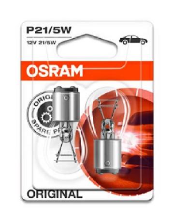 Set 2 becuri 12V P21/5W original blister Osram