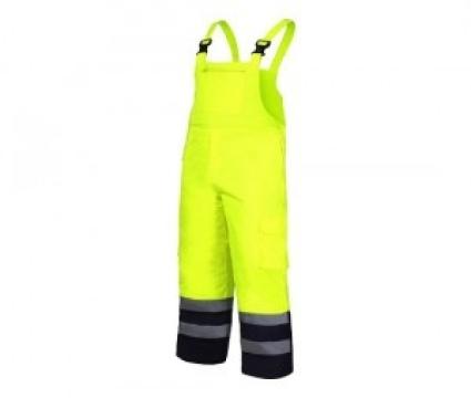 Pantalon reflectorizant cu pieptar / galben - M de la PDET Atlantic Distribution Srl