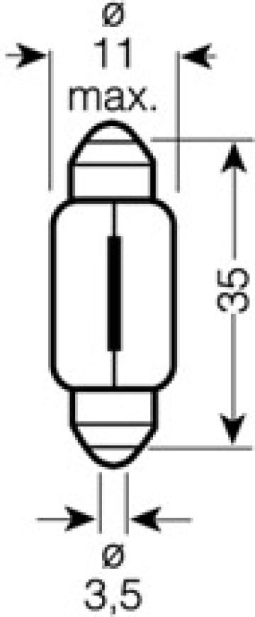 Set 2 becuri 12V C5W Ultra Life blister Osram de la Auto Care Store Srl