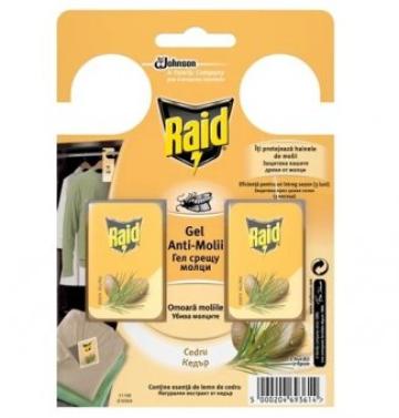 Gel anti-molii cedru Raid 2x3g de la Supermarket Pentru Tine Srl