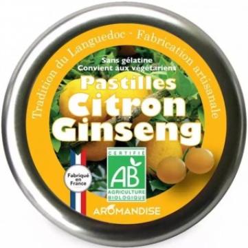 Bomboane artizanale cu lamaie si ginseng bio 45g Aromandise de la Supermarket Pentru Tine Srl