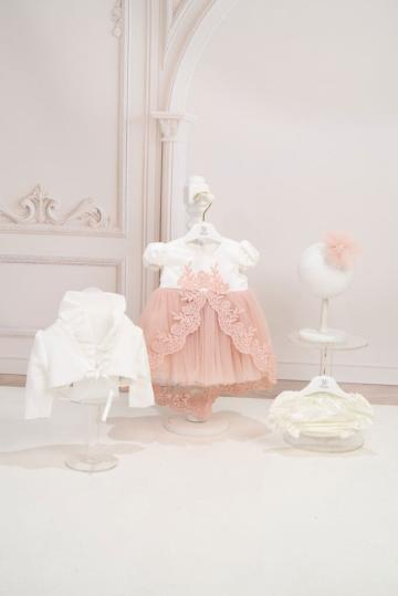 Rochita Margueritte - rose-vintage (maneca scurta)