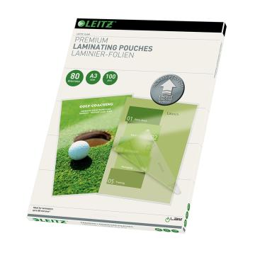 Folie Leitz UDT pentru laminare la cald, A3, 80 microni de la Sanito Distribution Srl