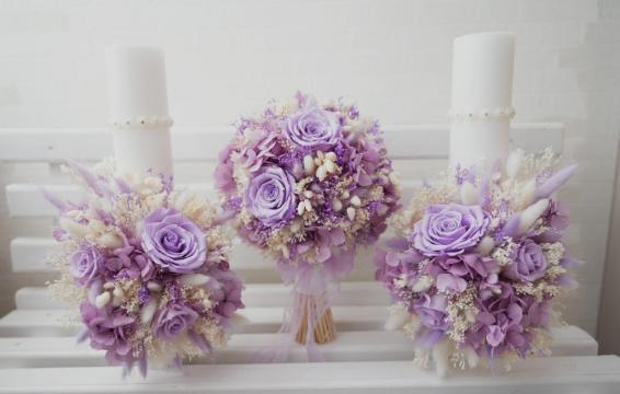Set nunta din flori criogenate ST16 de la Flower Power Gift