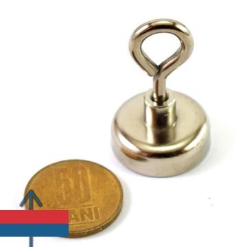 Magnet neodim oala D 25 mm carlig inelar de la Magneo Smart