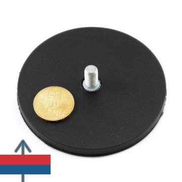 Magnet neodim oala D 88 mm cauciucat filet exterior de la Magneo Smart