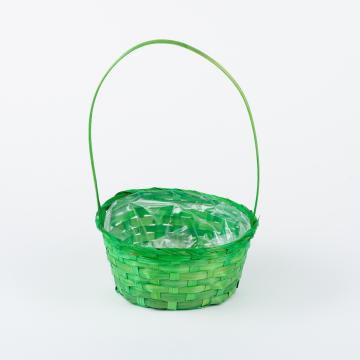 Cos bambus florentin rotund verde D21 H10/36 cm 3/set