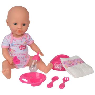 Papusa New Born Baby 38 cm Bebe cu olita si accesorii de la Novator Impex Srl