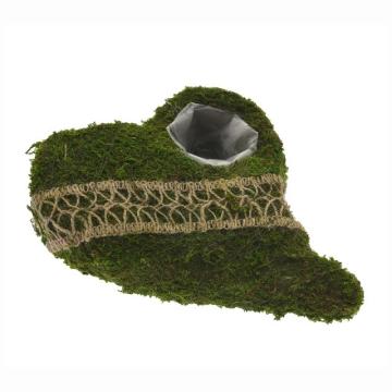 Decoratiune Inima din plante si muschi, 22x29cm verde de la Distinctiv Store Srl