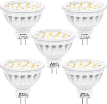 Becuri LED GU5.3 MR16, 5W alb rece 6000K, 600LM RA85 de la Molifag Srl