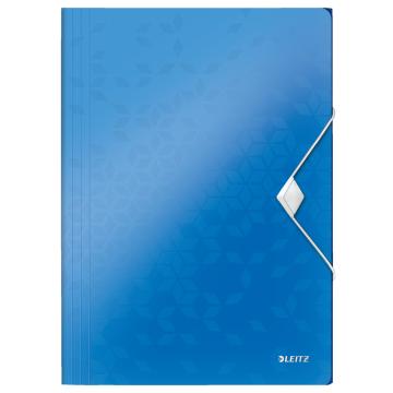 Mapa cu elastic Leitz Wow, PP, A4, 150 coli, albastru de la Sanito Distribution Srl
