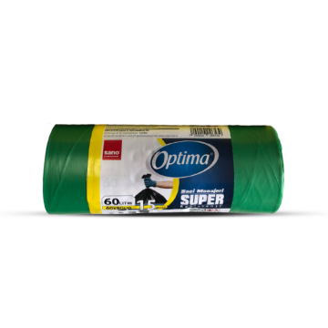 Saci gunoi Optima super 60litri, 15, 60*80 verzi de la Sanito Distribution Srl