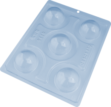 Forma ciocolata Sferica, 3 parti, 5 cavitati, 50mmxh25mm de la Hermes Natural Products Srl