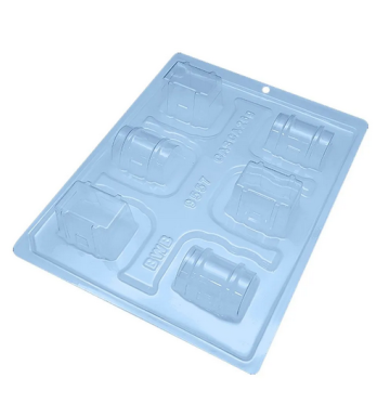 Forma ciocolata cufar, 3 parti, 6 cavitati, 44x33x38mm