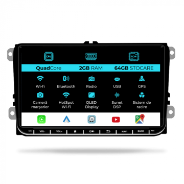 Navigatie dedicata Volkswagen, android, 9 inch, 2Gb Ram de la Nav Store