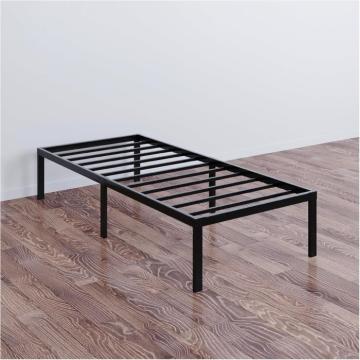 Pat metalic demontabil negru 100x200 cm, cu sipci 41 cm