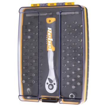 Cheie cu clichet Rebel Tools + set 80 de biti de la Marco & Dora Impex Srl