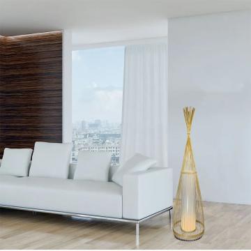 Lampadar cu abajur ratan 390 x H940 mm de la Marco & Dora Impex Srl