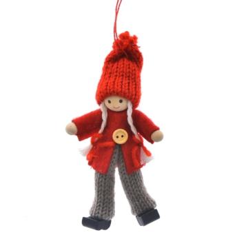 Figurina textil copil 9 cm rosu de la Distinctiv Store Srl