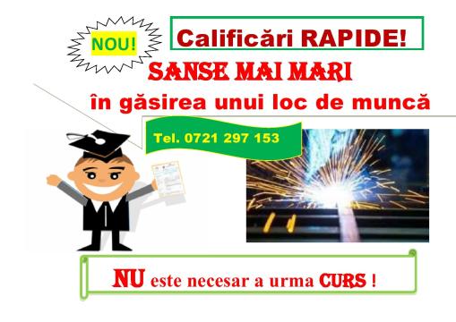 Curs rapid calificare Dolj, Galati, Mures, Cluj