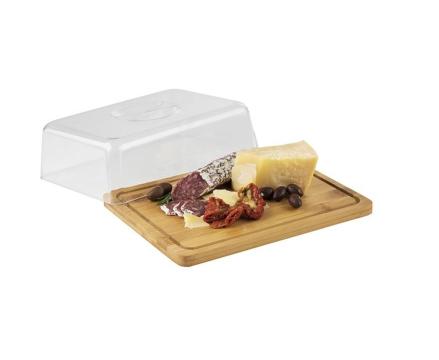Tava bambus cu capac, 24 x 18,5 cm de la Ad Horeca Concept Srl