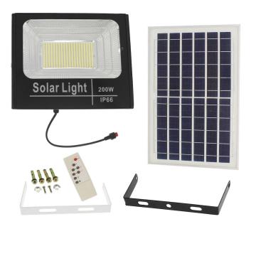Proiector LED-uri alb rece 200W cu panou solar Jortan