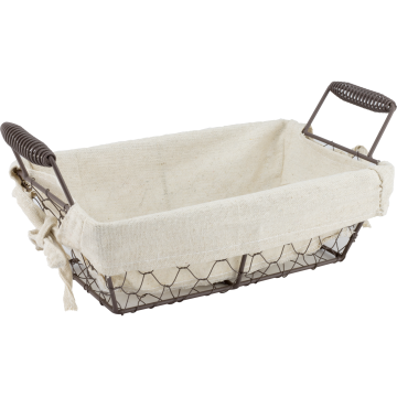Cos servire paine dreptunghiular Raki 30x15x13cm din metal