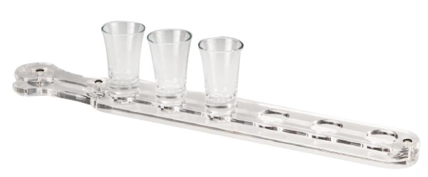 Display acrilic prezentare si servire Raki, 6 compartimente
